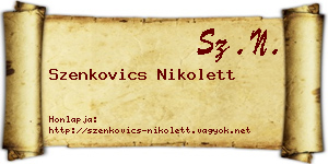 Szenkovics Nikolett névjegykártya